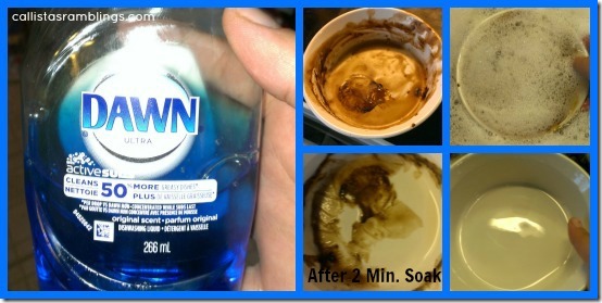 Using Dawn Dish Soap to Clean Up the Dishes