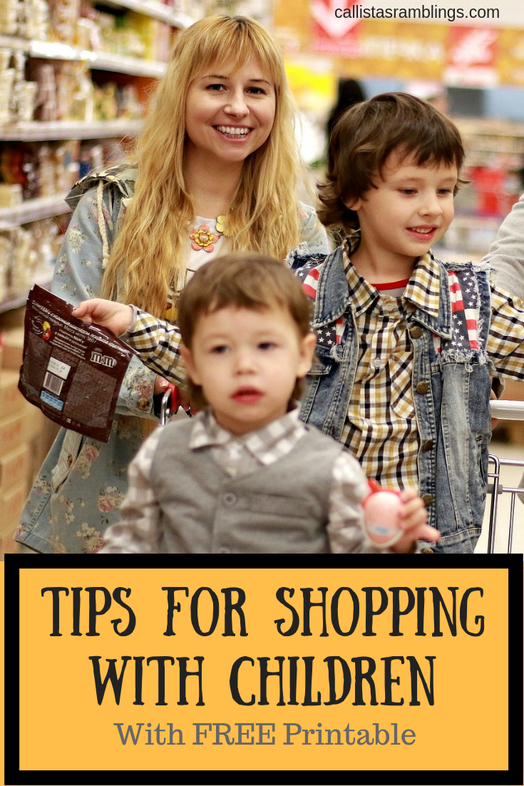 Tips for Shopping With Children with FREE Printable