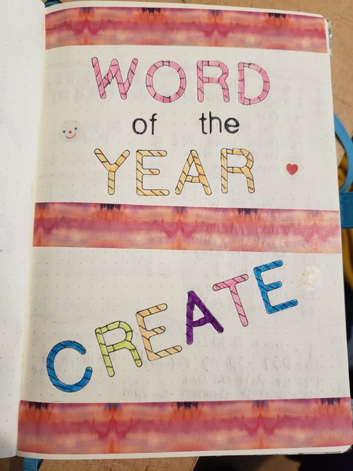 Word of the Year Page in my Bullet Journal