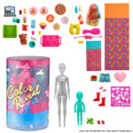 This cool toy from Toys R Us combines Barbie with the popular type of toy where you have many surprises to unwrap and colour change.