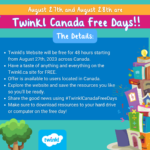 #TwinklFreeDay is Aug 27-28, 2023 - Download anything from Twinkl.ca for FREE