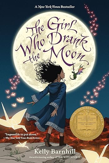 This is a book review of The Girl Who Drank the Moon by Kelly Barnhill.